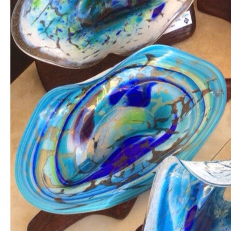 Melting Pot Glass Studio Art Glass Platters